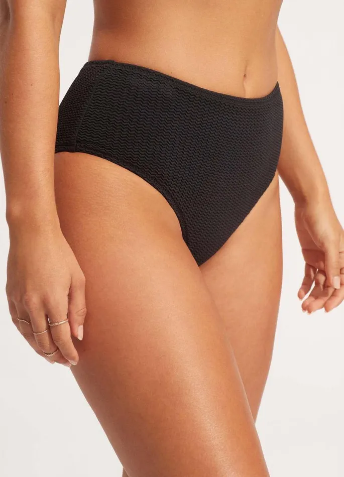 Seafolly More Coverage Women Sea Dive Wide Side Retro 8211 Black