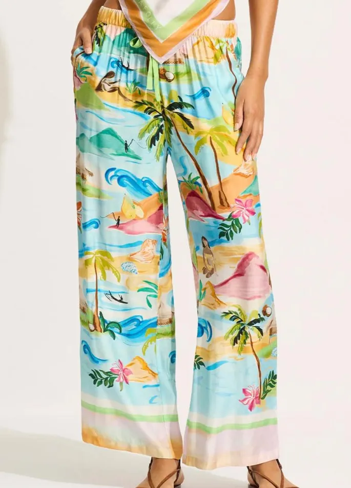 Seafolly Pants and Shorts Women South Pacific Pant 8211 Turquoise
