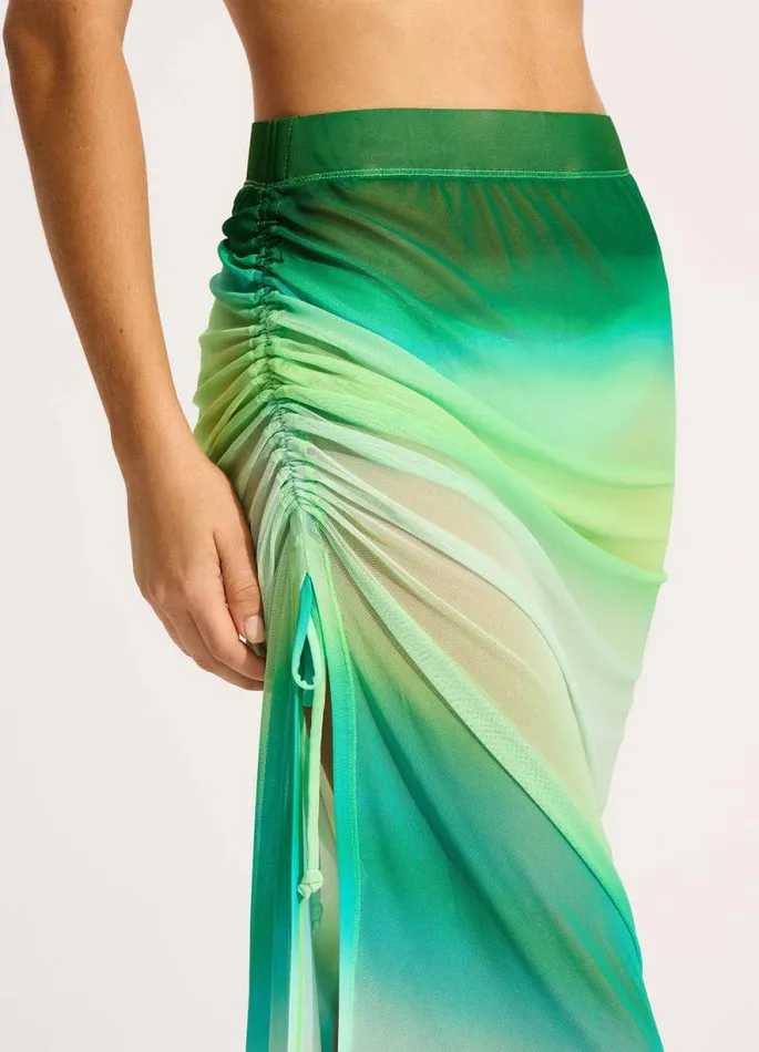 Seafolly Skirts and Sarongs Women Spectrum Mesh Midi Skirt 8211 Jade