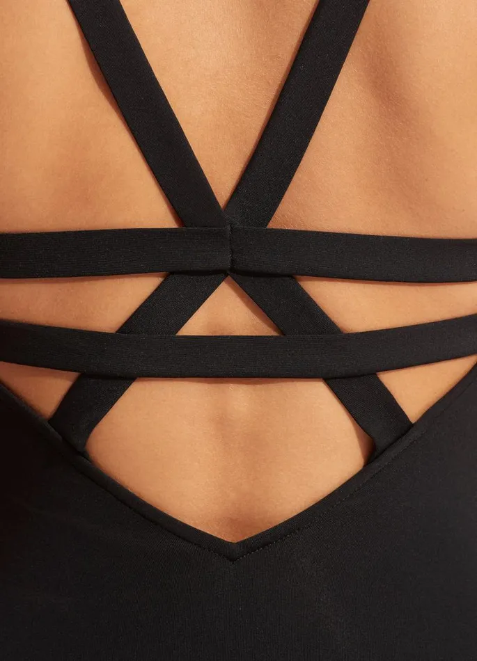 Seafolly Square Neck Women Seafolly Collective Deep V One Piece 8211 Black
