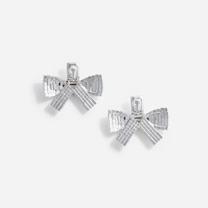 Self Portrait Jewellery Women Large Crystal Bow Earrings