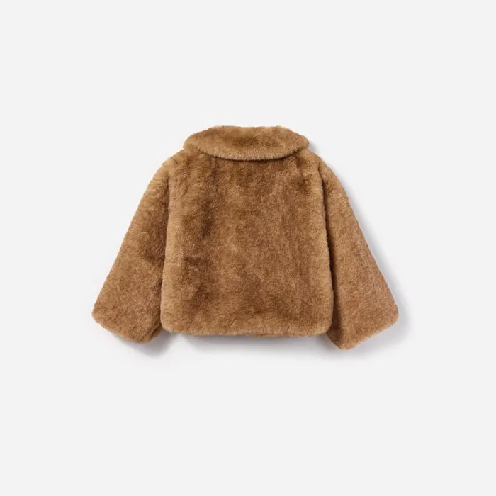 Self Portrait Kids Brown Faux Fur Jacket