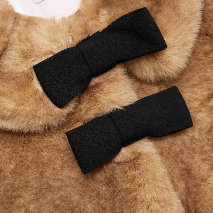 Self Portrait Kids Brown Faux Fur Jacket
