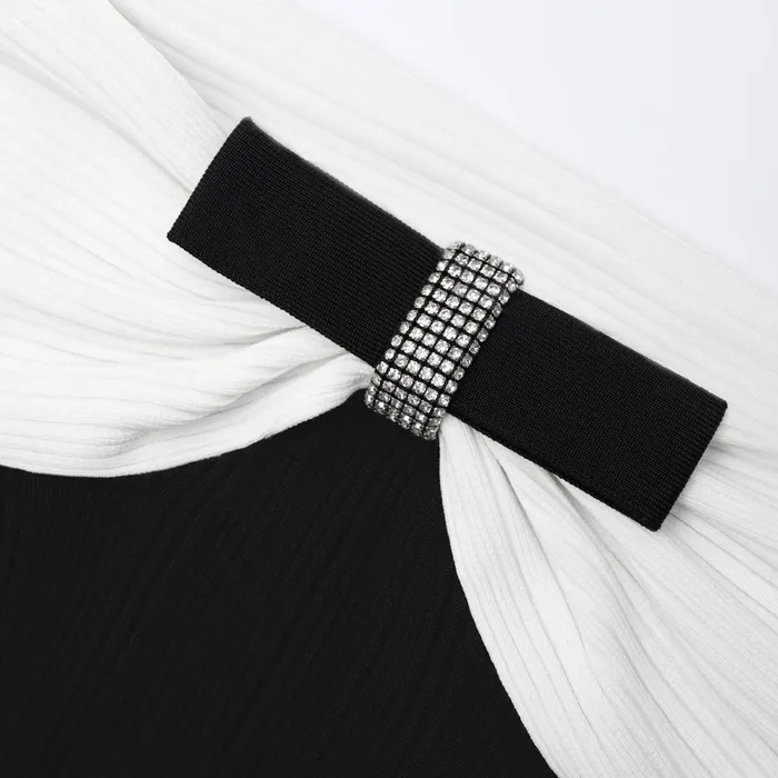 Self Portrait Knitwear Women Black Knit Bow Top