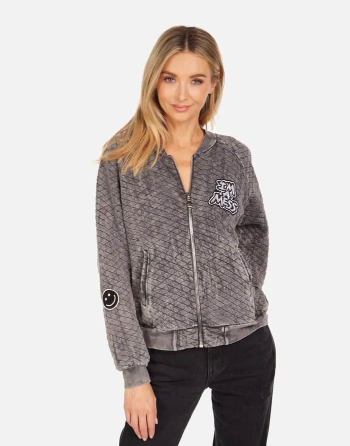 Sherine X Crystal Tiger Peace Black Mineral Women Lauren Moshi Jackets