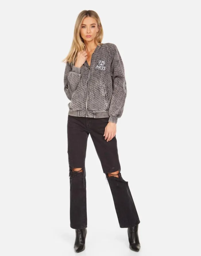 Sherine X Crystal Tiger Peace Black Mineral Women Lauren Moshi Jackets