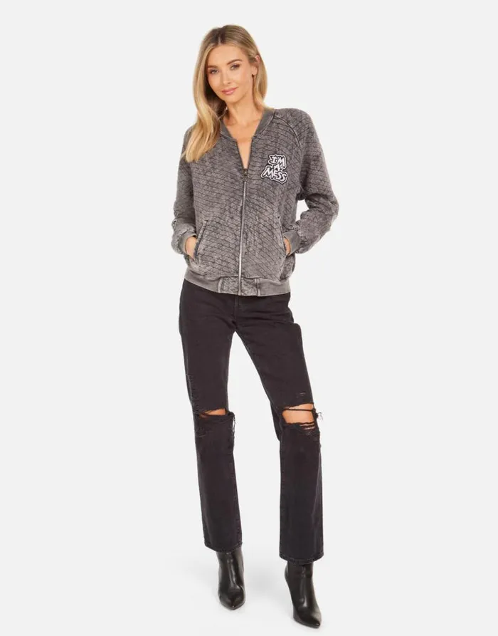 Sherine X Crystal Tiger Peace Black Mineral Women Lauren Moshi Jackets
