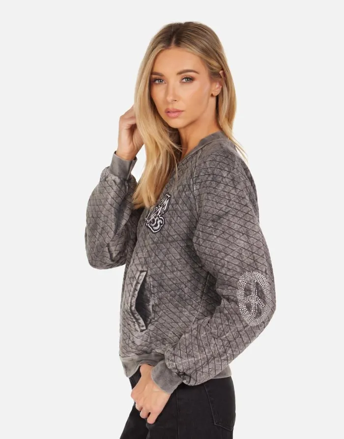 Sherine X Crystal Tiger Peace Black Mineral Women Lauren Moshi Jackets