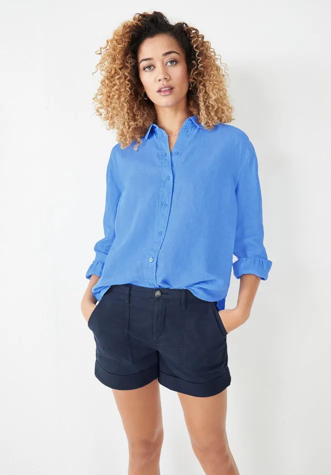 Shirts and Blouses Women Hush Heather Relaxed Linen Shirt Blue