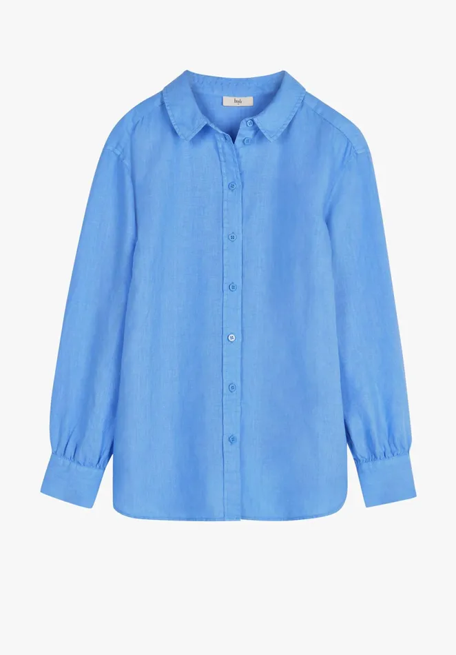 Shirts and Blouses Women Hush Heather Relaxed Linen Shirt Blue