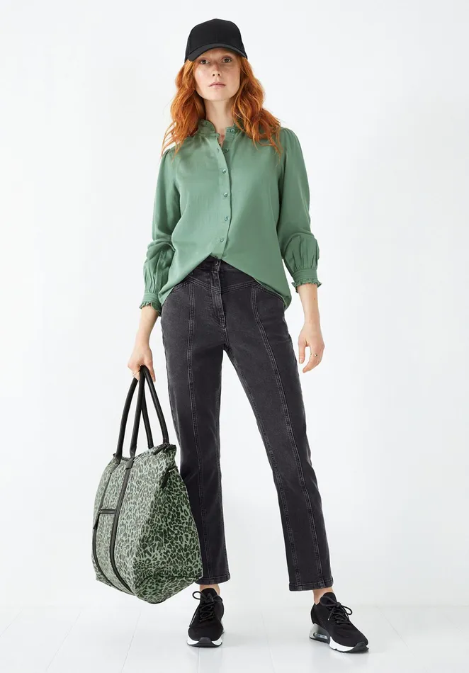 Shirts and Blouses Women Hush Viola Frilled Shirt Khaki