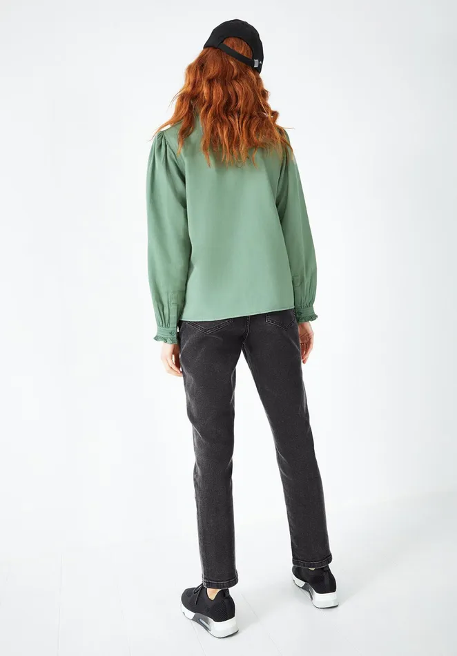 Shirts and Blouses Women Hush Viola Frilled Shirt Khaki