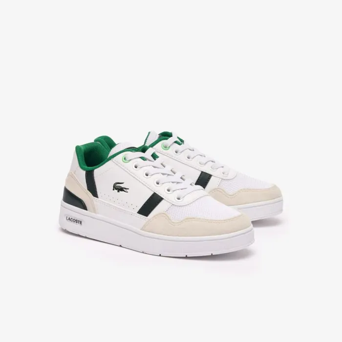 Shoes and Accessories Kids Lacoste Children039s TClip Sneakers Whitegreen 082