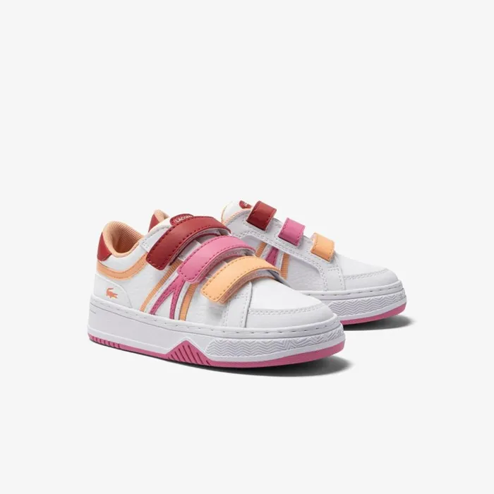 Shoes and Accessories Kids Lacoste Infants039 L001 Tricolor Sneakers White Red 286