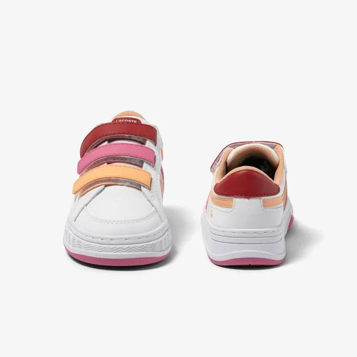 Shoes and Accessories Kids Lacoste Infants039 L001 Tricolor Sneakers White Red 286