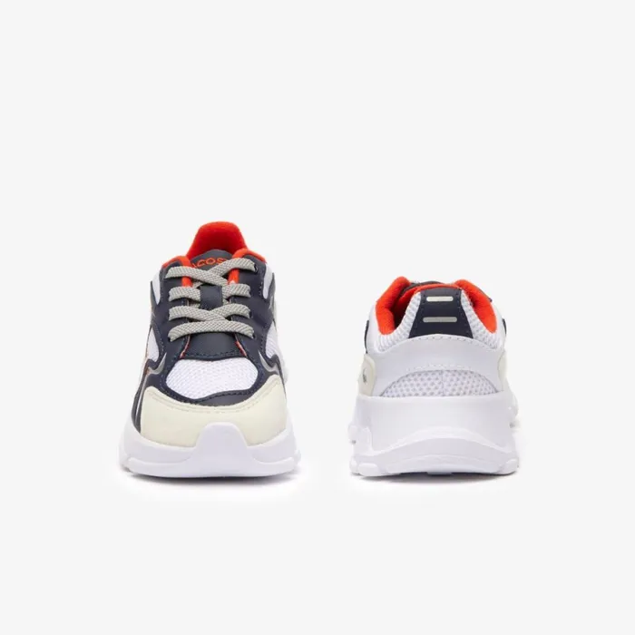 Shoes and Accessories Kids Lacoste Infants039 L003 Neo Sneakers Whiteorange 1u2