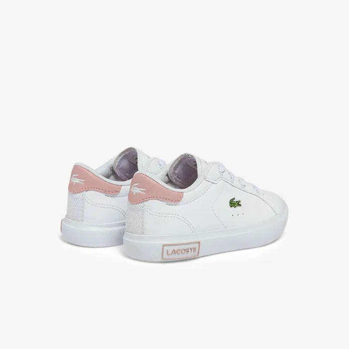 Shoes and Accessories Kids Lacoste Infants039 Powercourt Sneakers Whtlt Pink 1y9