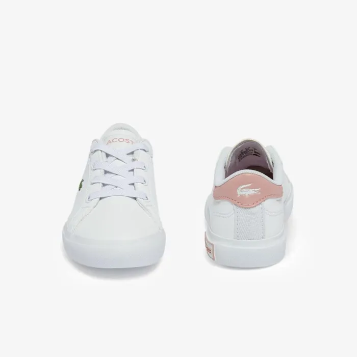 Shoes and Accessories Kids Lacoste Infants039 Powercourt Sneakers Whtlt Pink 1y9