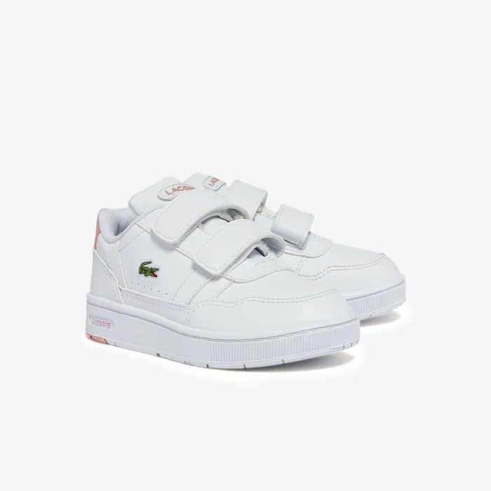 Shoes and Accessories Kids Lacoste Infants TClip Sneakers Whtlt Pink 1y9