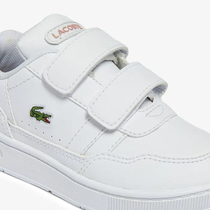 Shoes and Accessories Kids Lacoste Infants TClip Sneakers Whtlt Pink 1y9
