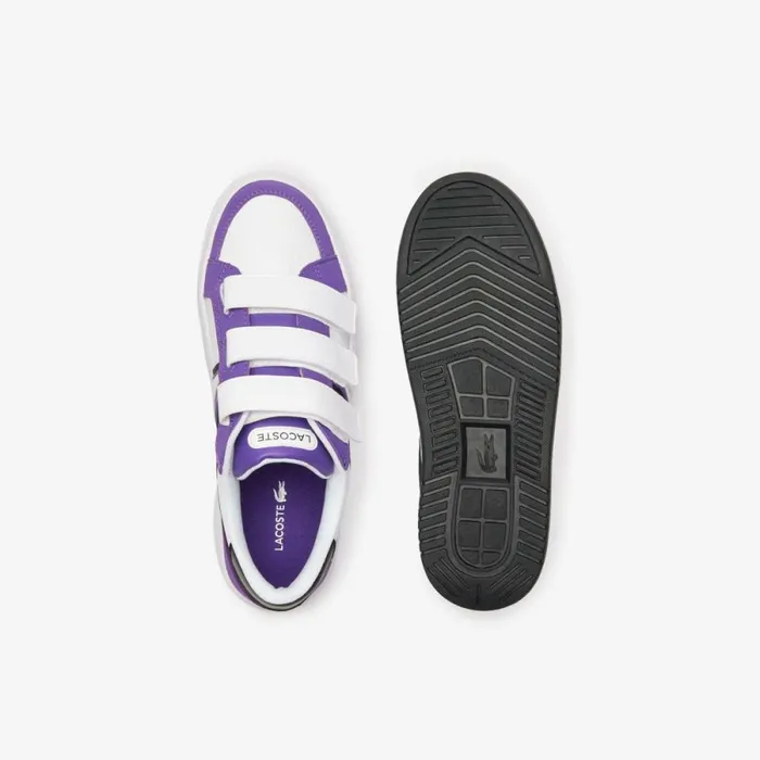 Shoes and Accessories Kids Lacoste Juniors L001 Sneakers Dk Purpwht 2b9