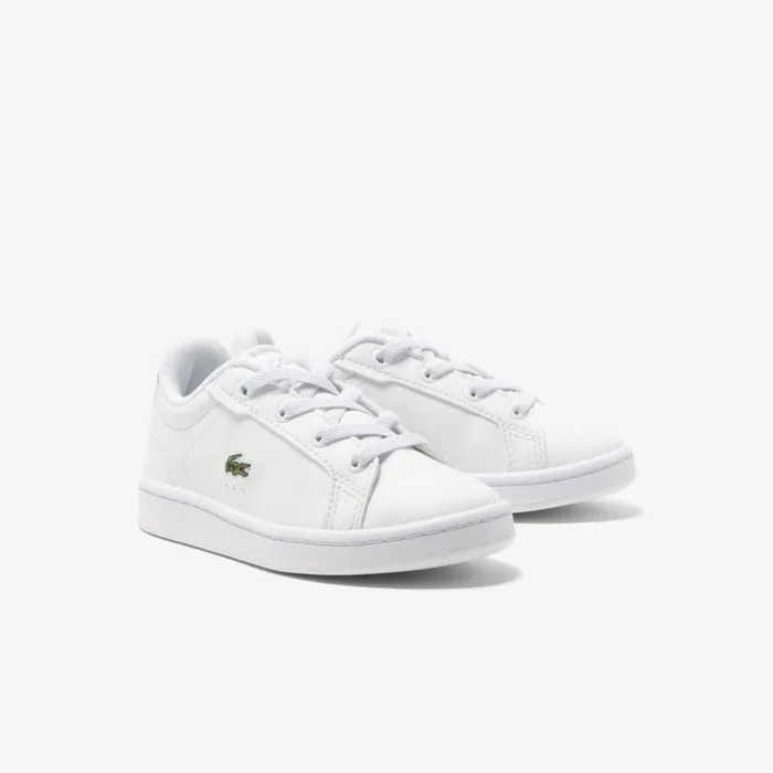 Shoes and Accessories Kids Lacoste Kids039 Carnaby Pro Fiber Sneakers Whitewhite 21g