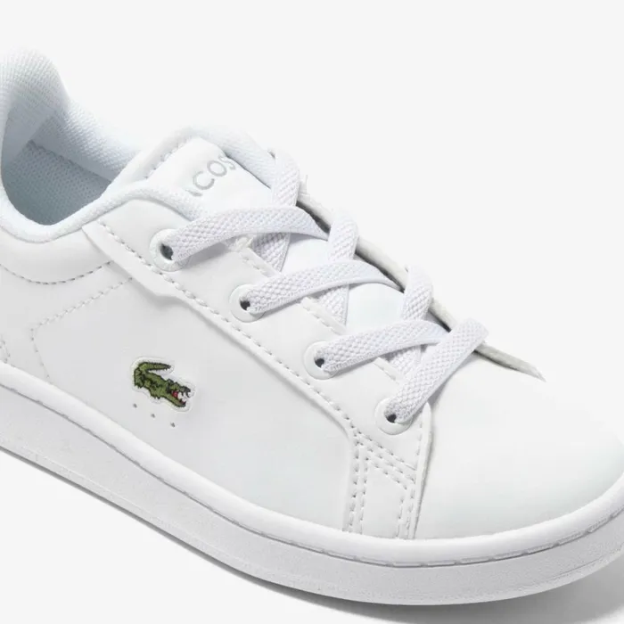 Shoes and Accessories Kids Lacoste Kids039 Carnaby Pro Fiber Sneakers Whitewhite 21g