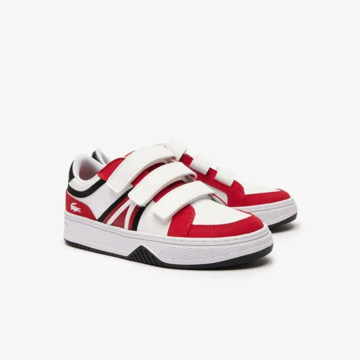 Shoes and Accessories Kids Lacoste Kids039 L001 Branded Sneakers Redwhite 17k