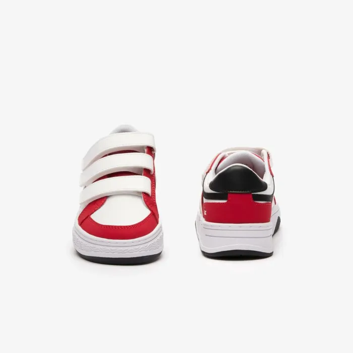 Shoes and Accessories Kids Lacoste Kids039 L001 Branded Sneakers Redwhite 17k