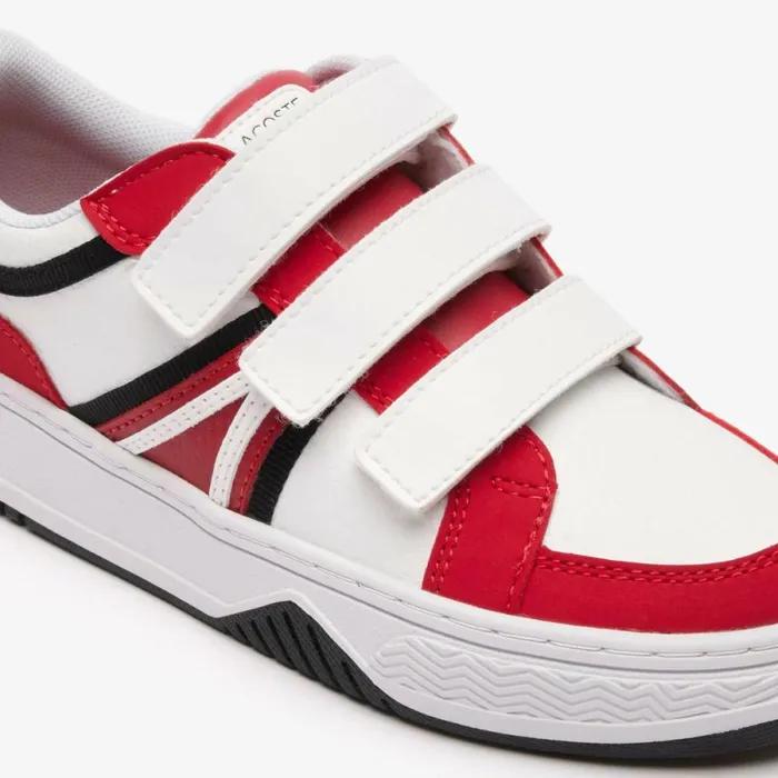 Shoes and Accessories Kids Lacoste Kids039 L001 Branded Sneakers Redwhite 17k
