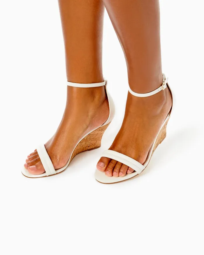 Shoes Women Lilly Pulitzer Jenna Wedge Resort White