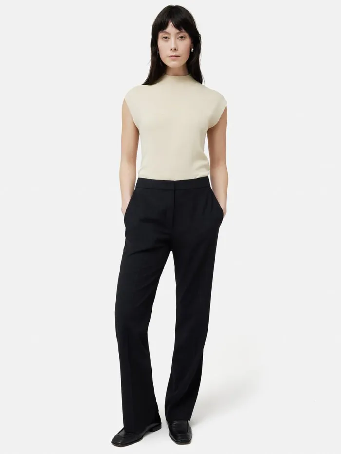 Short Crosshatch Mason Trouser Navy Women Jigsaw Suits and Tailoring