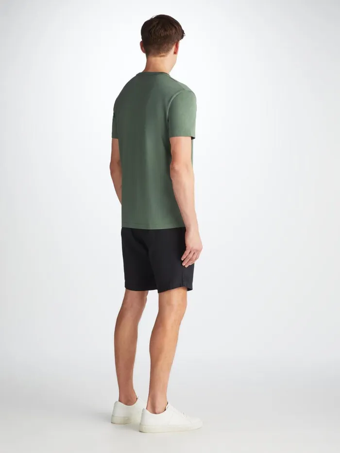 Short Sleeve TShirts Men Derek Rose TShirt Barny Pima Cotton Soft Green