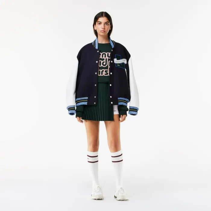 Shorts and Skirts Women Lacoste Lacoste X EleVen By Venus Pleated Tennis Skirt Dark Green Light Pink Iyb