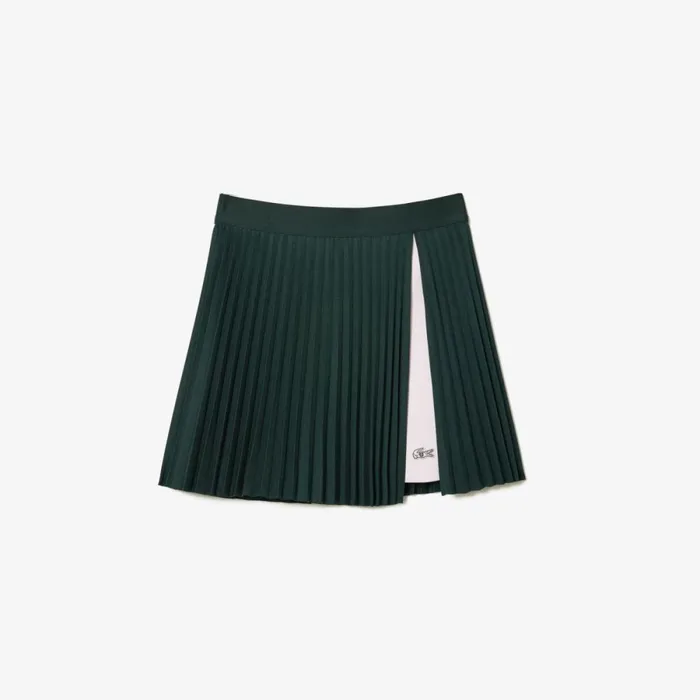 Shorts and Skirts Women Lacoste Lacoste X EleVen By Venus Pleated Tennis Skirt Dark Green Light Pink Iyb
