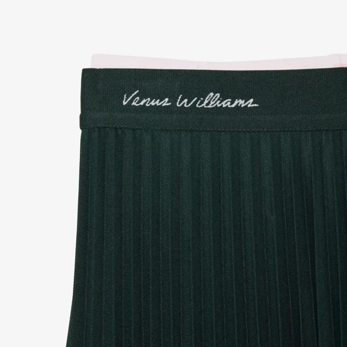 Shorts and Skirts Women Lacoste Lacoste X EleVen By Venus Pleated Tennis Skirt Dark Green Light Pink Iyb