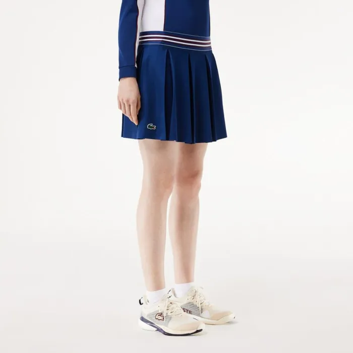 Shorts and Skirts Women Lacoste Women039s Skirt With Integrated Piqu Shorts Methylene Blue F9f
