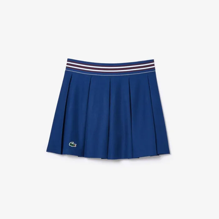 Shorts and Skirts Women Lacoste Women039s Skirt With Integrated Piqu Shorts Methylene Blue F9f
