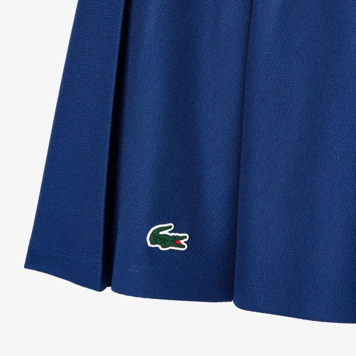 Shorts and Skirts Women Lacoste Women039s Skirt With Integrated Piqu Shorts Methylene Blue F9f