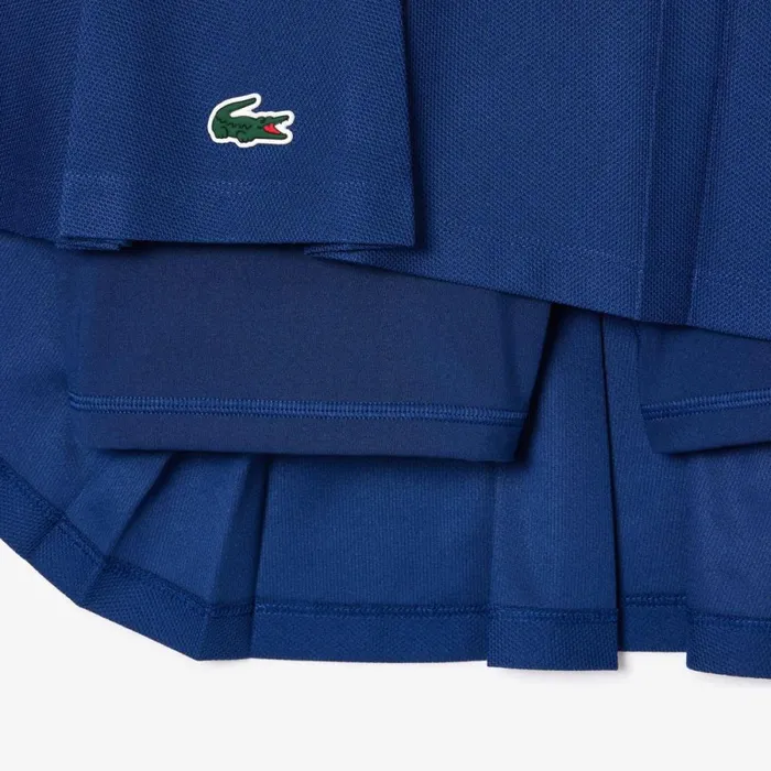 Shorts and Skirts Women Lacoste Women039s Skirt With Integrated Piqu Shorts Methylene Blue F9f