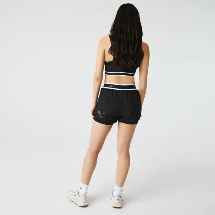 Shorts and Skirts Women Lacoste Women039s SPORT Light Nylon Shorts Black C31