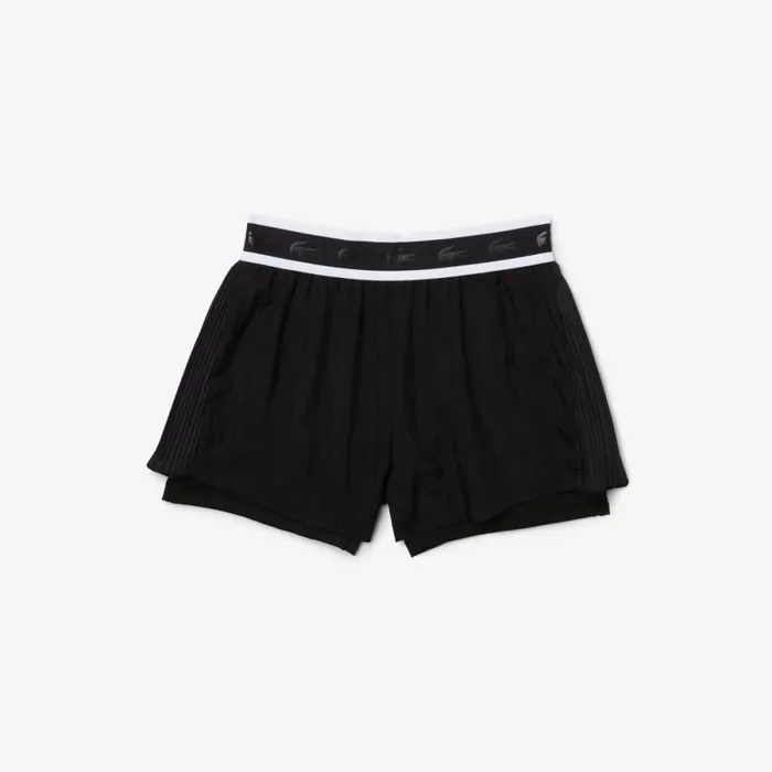 Shorts and Skirts Women Lacoste Women039s SPORT Light Nylon Shorts Black C31