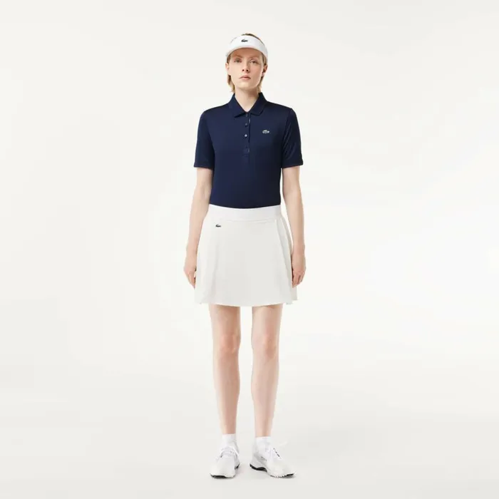 Shorts and Skirts Women Lacoste Women039s UltraDry Golf Skirt White Nyv