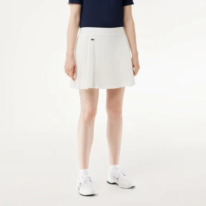 Shorts and Skirts Women Lacoste Women039s UltraDry Golf Skirt White Nyv