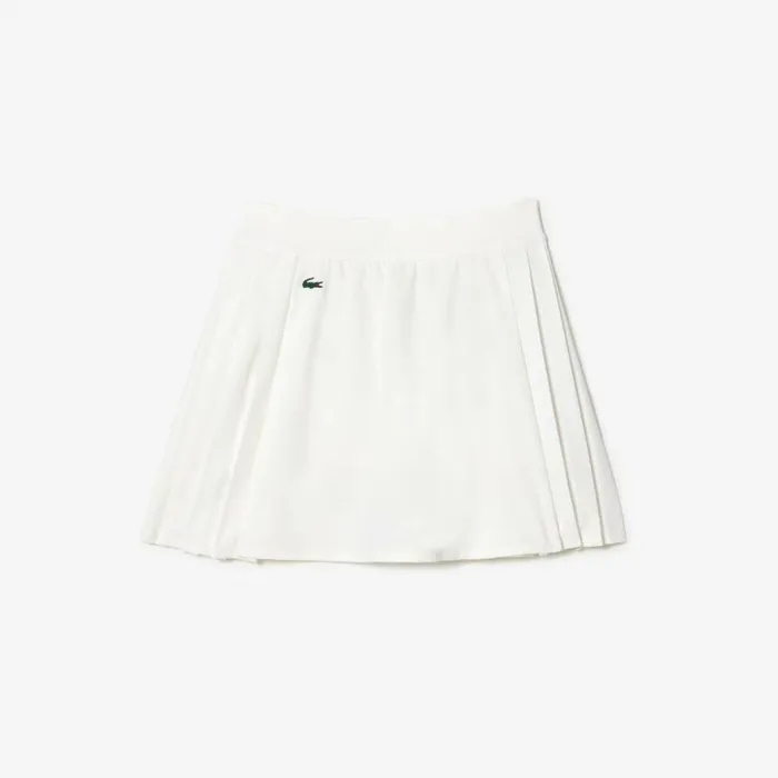 Shorts and Skirts Women Lacoste Women039s UltraDry Golf Skirt White Nyv