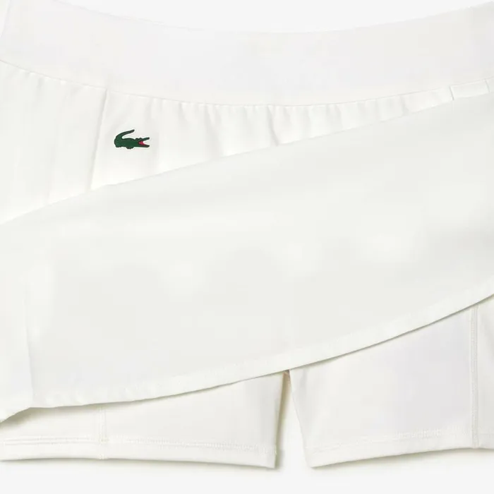 Shorts and Skirts Women Lacoste Women039s UltraDry Golf Skirt White Nyv
