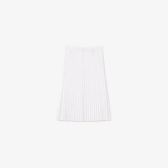 Shorts and Skirts Women Lacoste Womens Flowing Pleated Skirt White 001