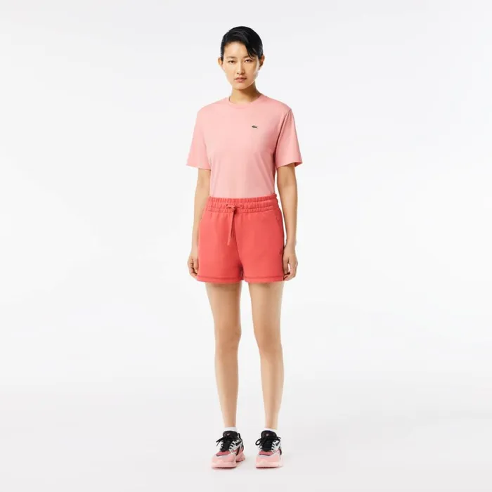 Shorts and Skirts Women Lacoste Womens Plain Shorts Pink Zv9