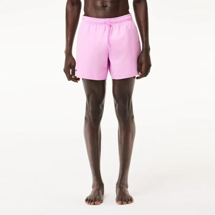 Shorts and Swim Men Lacoste Men039s Lightweight Swim Shorts Pink Green Ike
