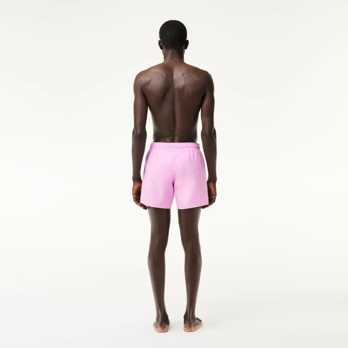 Shorts and Swim Men Lacoste Men039s Lightweight Swim Shorts Pink Green Ike